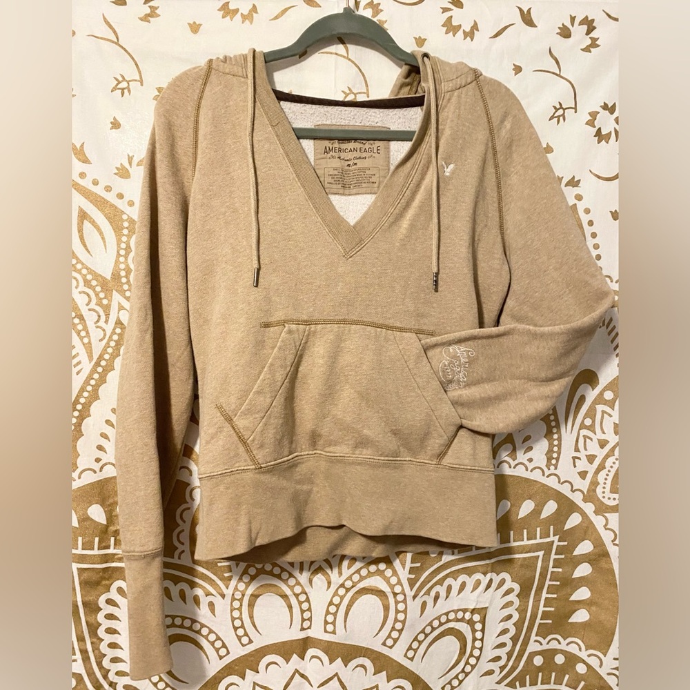 Y2K American Eagle V-Neck Hoodie